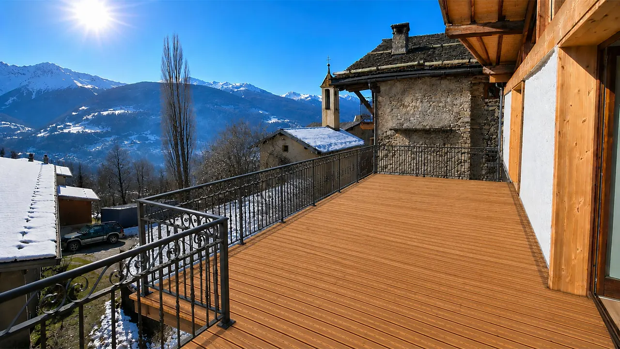 Projection de la future terrasse de 15 m², image générée par IA